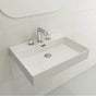 BOCCHI - Milano Wall-Mounted Sink Fireclay 24 in. 3-Hole with Overflow in White - White