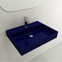 BOCCHI - Milano Wall-Mounted Sink Fireclay 24 in. 1-Hole with Overflow in Sapphire Blue - Sapphire Blue