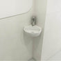BOCCHI - Milano Corner Sink Fireclay 12 in. 1-Hole with Overflow in White - White
