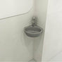 BOCCHI - Milano Corner Sink Fireclay 12 in. 1-Hole with Overflow in Matte Gray - Matte Gray