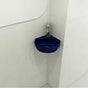 BOCCHI - Milano Corner Sink Fireclay 12 in. 1-Hole with Overflow in Sapphire Blue - Sapphire Blue