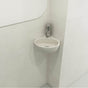 BOCCHI - Milano Corner Sink Fireclay 12 in. 1-Hole with Overflow in Biscuit - Biscuit