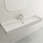 BOCCHI - Milano Wall-Mounted Sink Fireclay 47.75 in. 3-Hole with Overflow in White - White