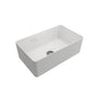 BOCCHI - Aderci Ultra-Slim Farmhouse Apron Front Fireclay 30 in. Single Bowl Kitchen Sink with Protective Bottom Grid and Strainer in White - White