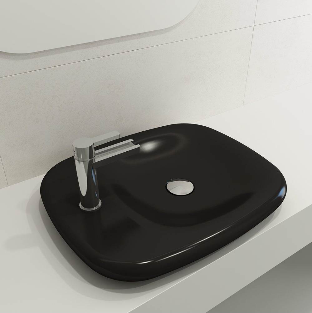 BOCCHI - Fenice Vessel Fireclay 21.75 in. 1-Hole in Matte Black - Matte Black