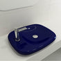 BOCCHI - Fenice Vessel Fireclay 21.75 in. 1-Hole in Sapphire Blue - Sapphire Blue