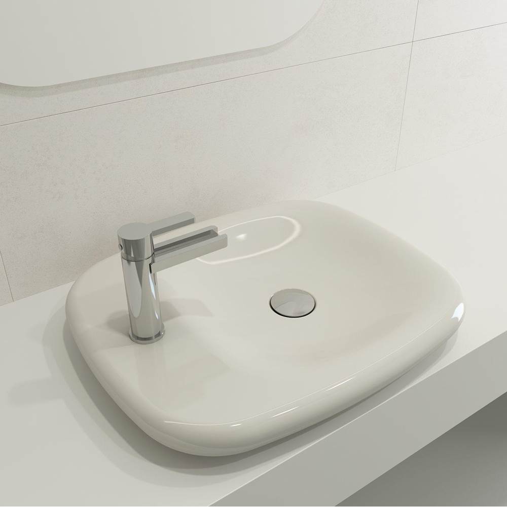 BOCCHI - Fenice Vessel Fireclay 21.75 in. 1-Hole in Biscuit - Biscuit