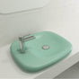 BOCCHI - Fenice Vessel Fireclay 21.75 in. 1-Hole in Matte Mint Green - Matte Mint Green