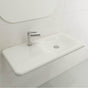 BOCCHI - Fenice Wall-Mounted Sink Fireclay 35.5 in. 1-Hole in White - White