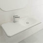 BOCCHI - Fenice Wall-Mounted Sink Fireclay 35.5 in. 1-Hole in Matte White - Matte White