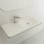 BOCCHI - Fenice Wall-Mounted Sink Fireclay 35.5 in. 1-Hole in Biscuit - Biscuit