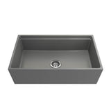 Contempo Step-Rim Apron Front Fireclay 33 in. Single Bowl Kitchen Sink with Integrated Work Station & Accessories in White