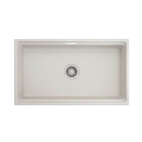 Contempo Step-Rim Apron Front Fireclay 33 in. Single Bowl Kitchen Sink with Integrated Work Station & Accessories in White