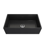 Contempo Step-Rim Apron Front Fireclay 33 in. Single Bowl Kitchen Sink with Integrated Work Station & Accessories in White