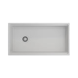 Contempo Step-Rim Apron Front Fireclay 36 in. Single Bowl Kitchen Sink with Integrated Work Station & Accessories in White