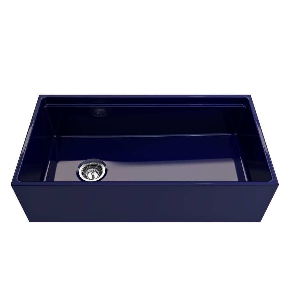 Contempo Step-Rim Apron Front Fireclay 36 in. Single Bowl Kitchen Sink with Integrated Work Station & Accessories in White