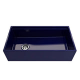 Contempo Step-Rim Apron Front Fireclay 36 in. Single Bowl Kitchen Sink with Integrated Work Station & Accessories in White