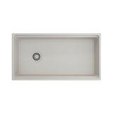 Contempo Step-Rim Apron Front Fireclay 36 in. Single Bowl Kitchen Sink with Integrated Work Station & Accessories in White