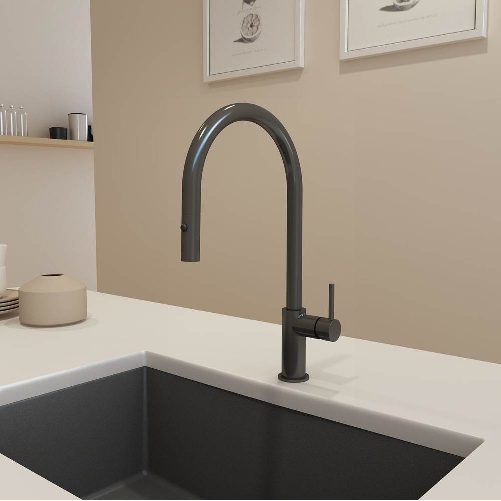 BOCCHI - Baveno Duo Pull-Down Kitchen Faucet in Gun Metal - Gun Metal
