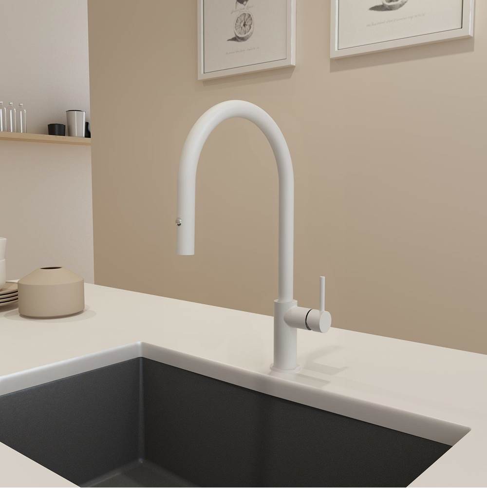 BOCCHI - Baveno Duo Pull-Down Kitchen Faucet in Matte White - Matte White
