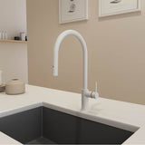 BOCCHI - Baveno Duo Pull-Down Kitchen Faucet in Matte White - Matte White