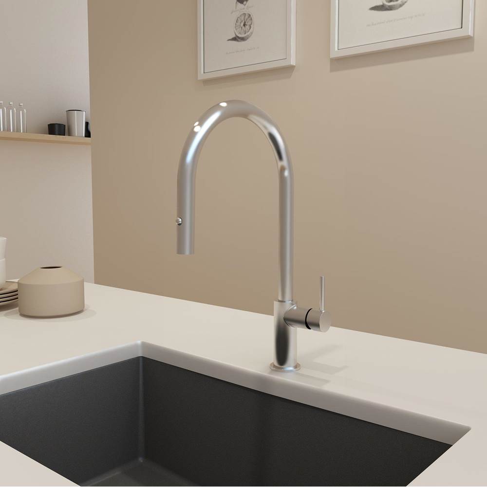 BOCCHI - Baveno Duo Pull-Down Kitchen Faucet in Stainless Steel - Stainless Steel