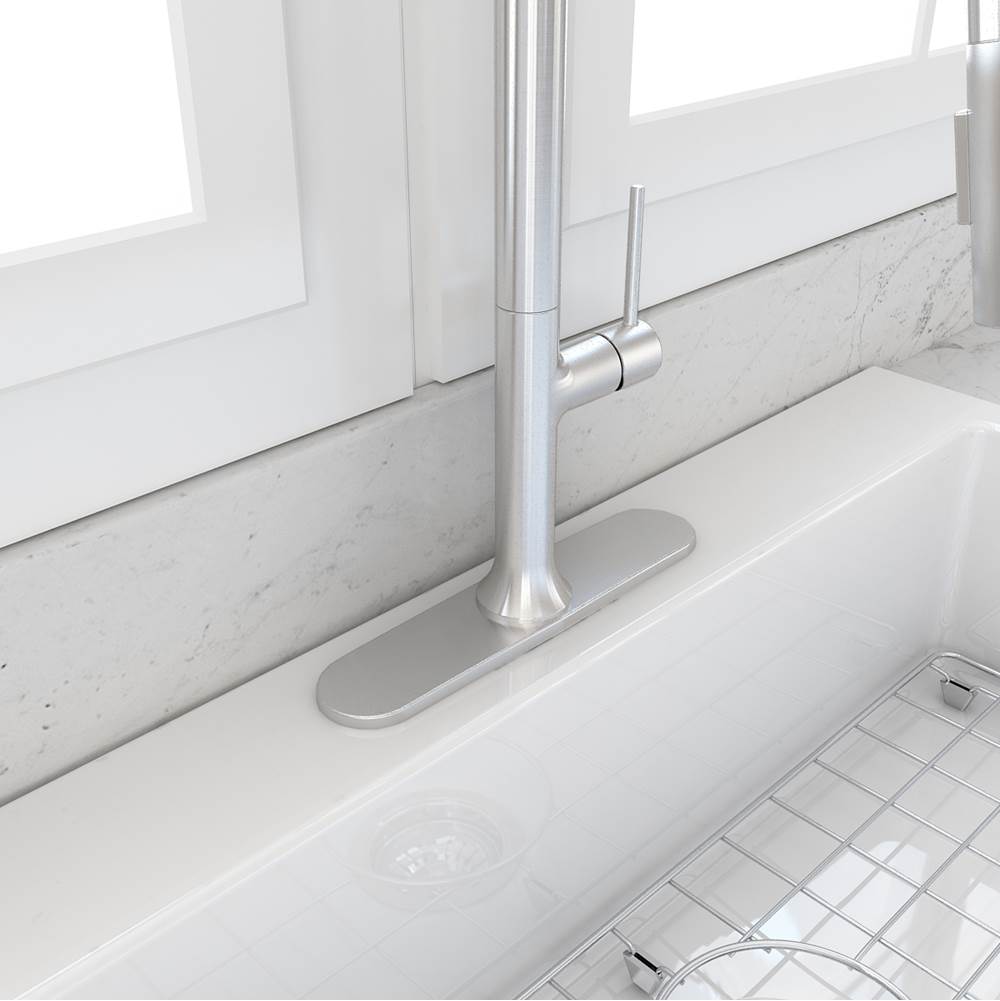 Modern Kitchen Faucet Deck Plate Brushed Gold
