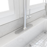 Modern Kitchen Faucet Deck Plate Brushed Gold