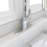 Traditional Kitchen Faucet Deck Plate Oval Brushed Gold