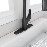 Traditional Kitchen Faucet Deck Plate Oval Brushed Gold