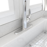 Traditional Kitchen Faucet Deck Plate Oval Brushed Gold