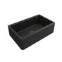 BOCCHI - Arona Apron-Front 33 in. Single Bowl Granite Composite Kitchen Sink with Integrated Workstation and Accessories in Matte Black - Matte Black