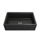 Arona Apron-Front 33 in. Single Bowl Granite Composite Kitchen Sink with Integrated Workstation and Accessories in Matte Black