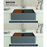 Arona Apron-Front 33 in. Single Bowl Granite Composite Kitchen Sink with Integrated Workstation and Accessories in Matte Black