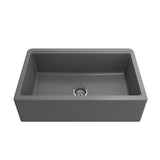 Arona Apron-Front 33 in. Single Bowl Granite Composite Kitchen Sink with Integrated Workstation and Accessories in Matte Black