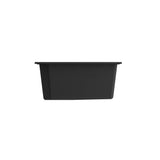 Campino Duo Dual Mount Granite Composite 33 in. 60/40 Double Bowl Kitchen Sink with Strainers in Matte Black