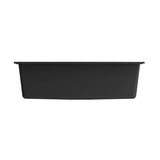 Campino Uno Dual Mount Granite Composite 33 in. Single Bowl Kitchen Sink with Strainer in Matte Black