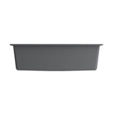 Campino Uno Dual Mount Granite Composite 33 in. Single Bowl Kitchen Sink with Strainer in Matte Black