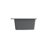 Campino Uno Dual Mount Granite Composite 33 in. Single Bowl Kitchen Sink with Strainer in Matte Black