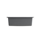Campino Uno Dual Mount Granite Composite 24 in. Single Bowl Kitchen Sink with Strainer in Matte Black
