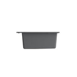 Campino Uno Dual Mount Granite Composite 24 in. Single Bowl Kitchen Sink with Strainer in Matte Black