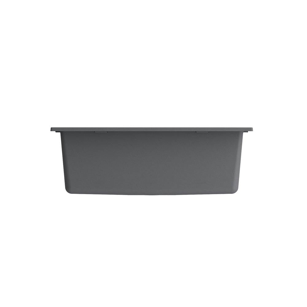 Campino Uno Dual Mount Granite Composite 24 in. Single Bowl Kitchen Sink with Strainer in Matte Black