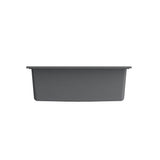 Campino Uno Dual Mount Granite Composite 24 in. Single Bowl Kitchen Sink with Strainer in Matte Black