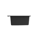 Campino Uno Dual Mount Granite Composite 16 in. Single Bowl Bar Sink with Strainer in Matte Black