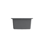 Campino Uno Dual Mount Granite Composite 16 in. Single Bowl Bar Sink with Strainer in Matte Black