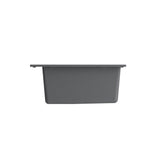 Campino Uno Dual Mount Granite Composite 16 in. Single Bowl Bar Sink with Strainer in Matte Black
