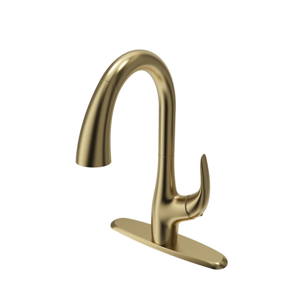 Pagano 2.0 Pull-Down Kitchen Faucet in Brushed Gold