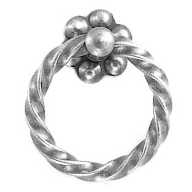 Bouvet - Classic Ring Handle with Rosette - Pewter 012
