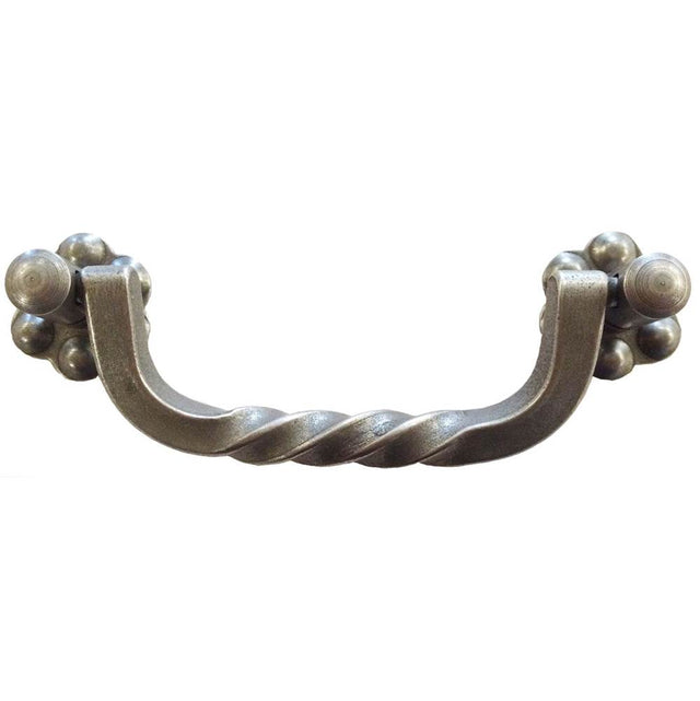 Bouvet - Classic Cabinet Drop Pull with Rosettes - Pewter 012