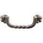 Bouvet - Classic Cabinet Drop Pull with Rosettes - Pewter 012